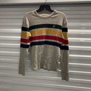 American Eagle Outfitters Beige Waffle Knit Top